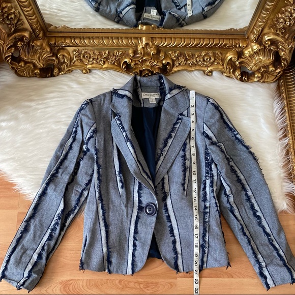Lena Gabrielle NewYork Eyelash Trim Jacket Blazer - Picture 6 of 10